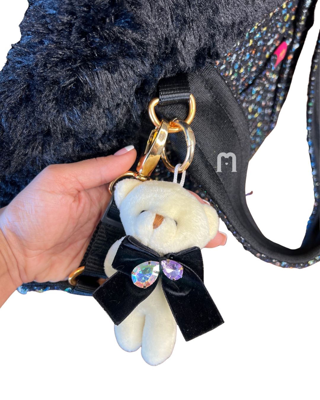 Bolsa de Tweed Preto - Imagem 3