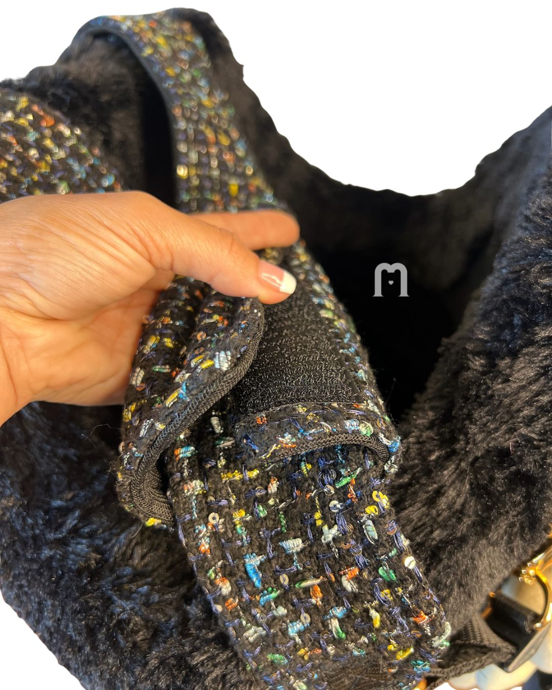 Bolsa de Tweed Preto - Imagem 5