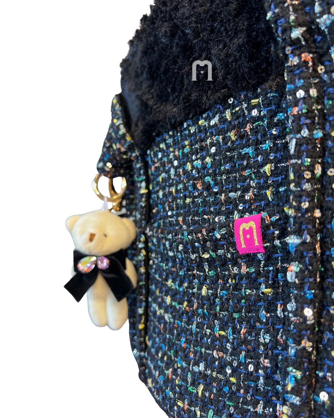 Bolsa de Tweed Preto - Imagem 9